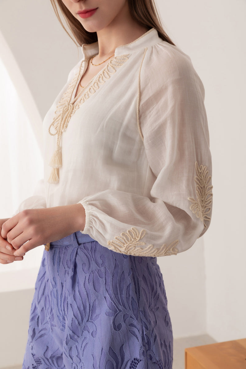 EMIE TIE BLOUSE