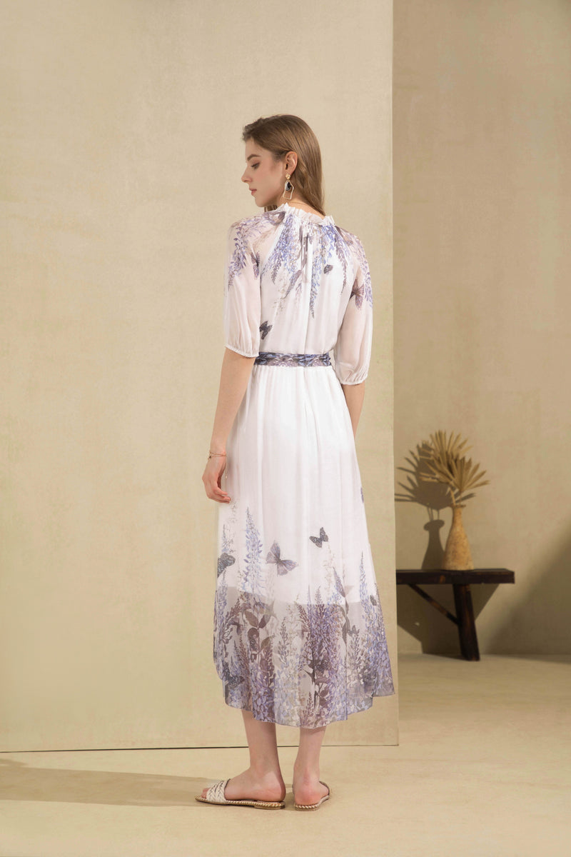 AERIN PRINTED LONG DRESS