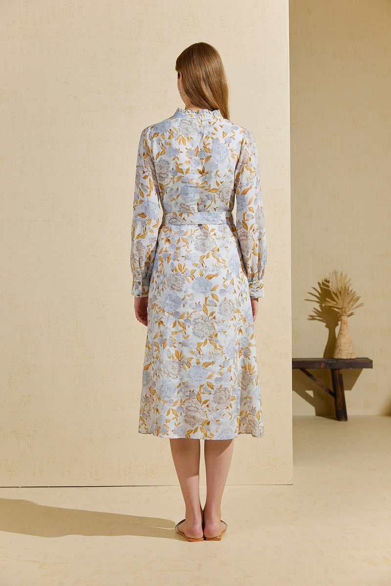 LILOU LINEN LONG DRESS