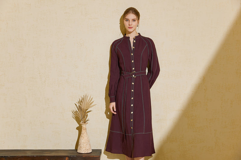 FAUX TENCEL DRESS