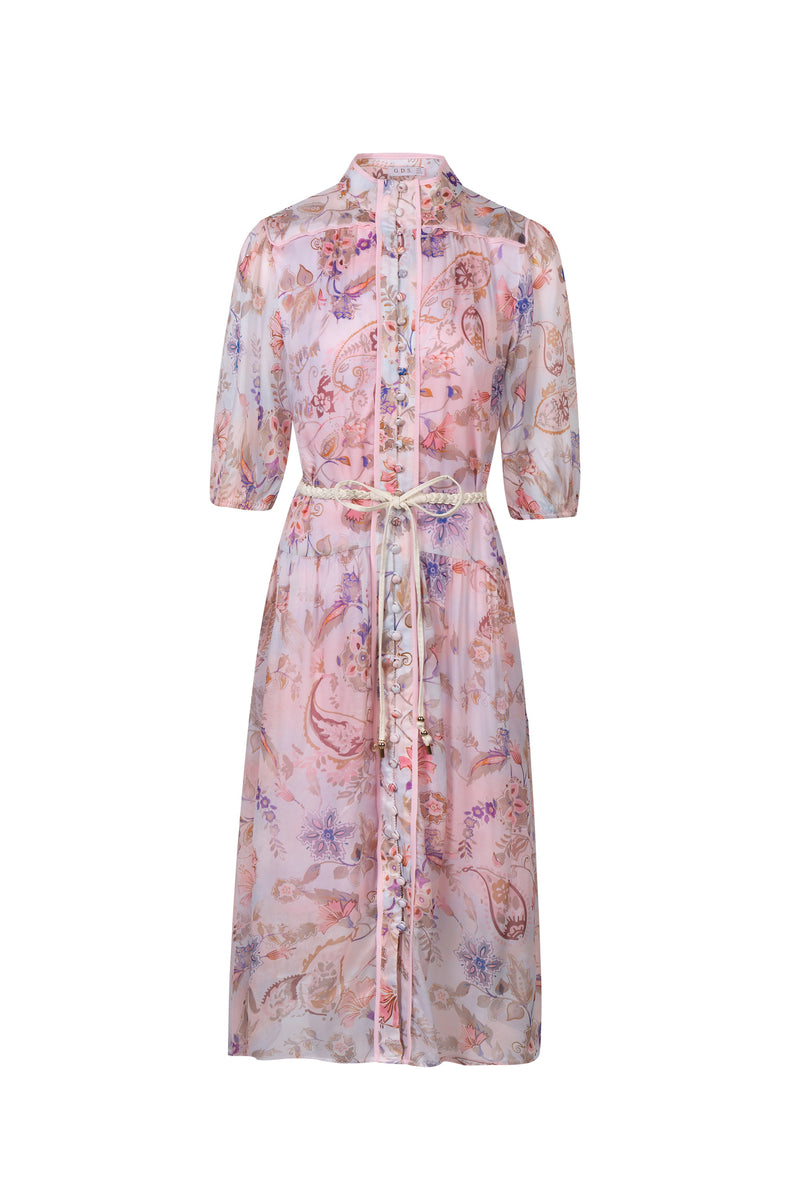 ALEXANDRA SHORT SLEEVE LONG DRESS
