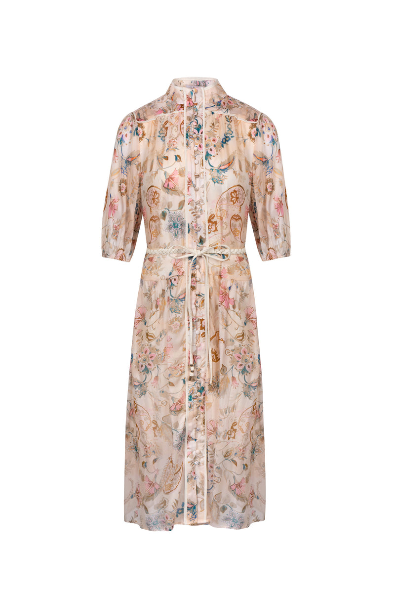 ALEXANDRA SHORT SLEEVE LONG DRESS
