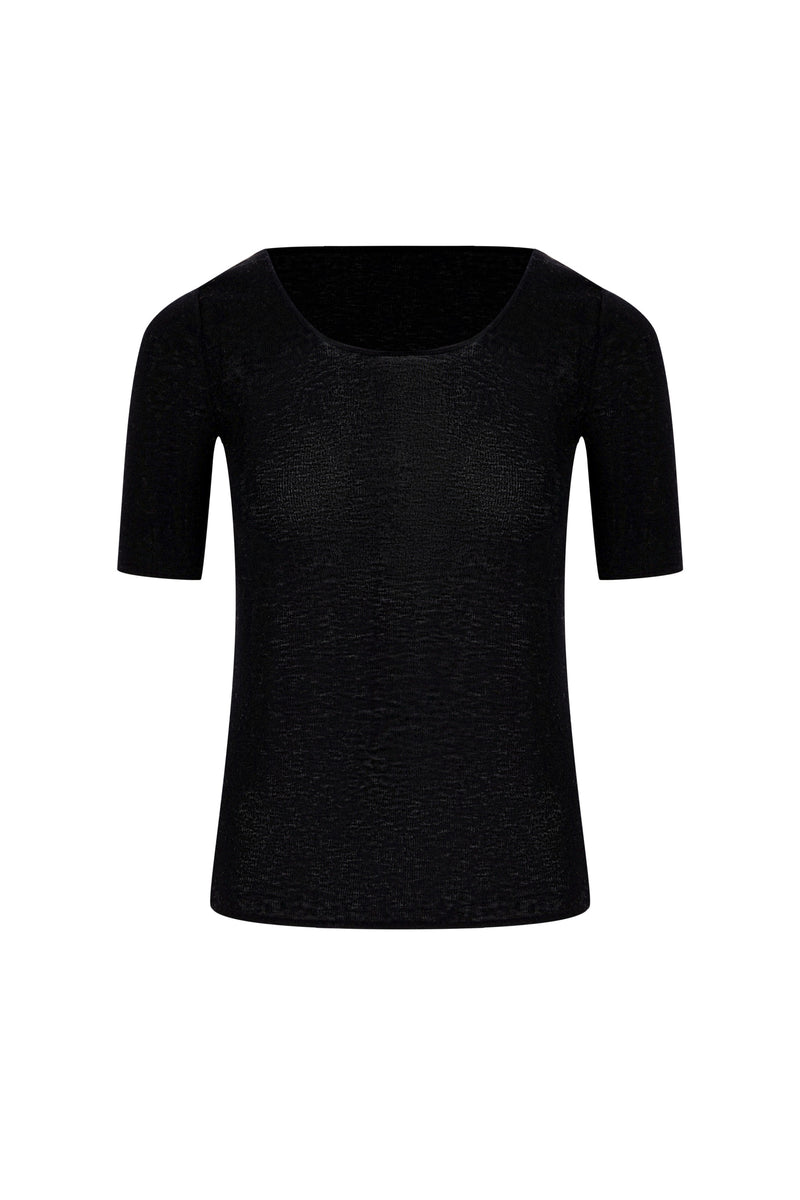 NYLA SHORT SLEEVES WOOL SWEATER