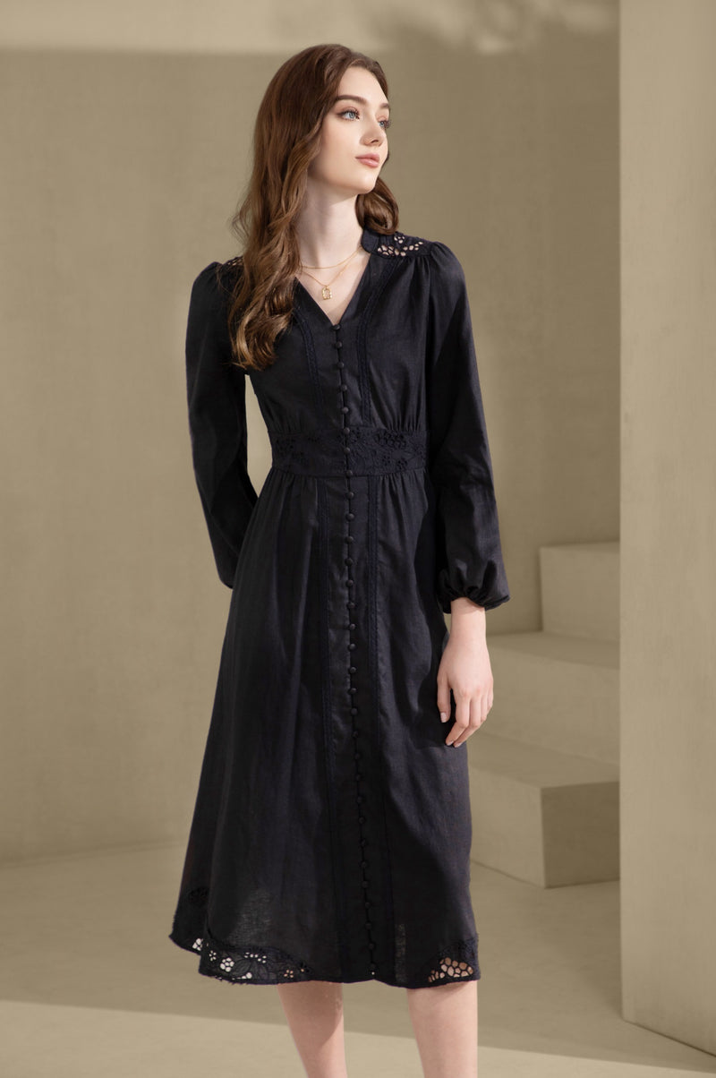 WILLOW LONG SLEEVES LONG DRESS