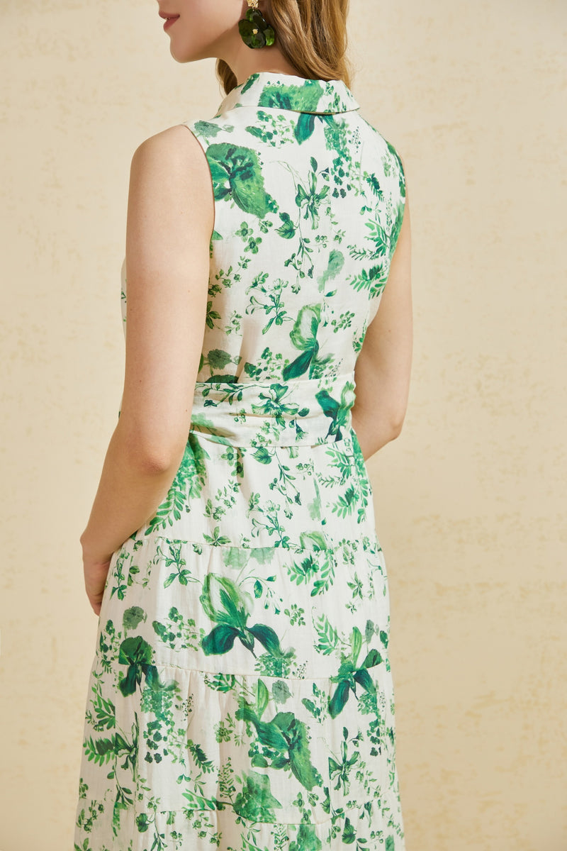 LOU LOU PRINTED SLEEVELESS DRESS