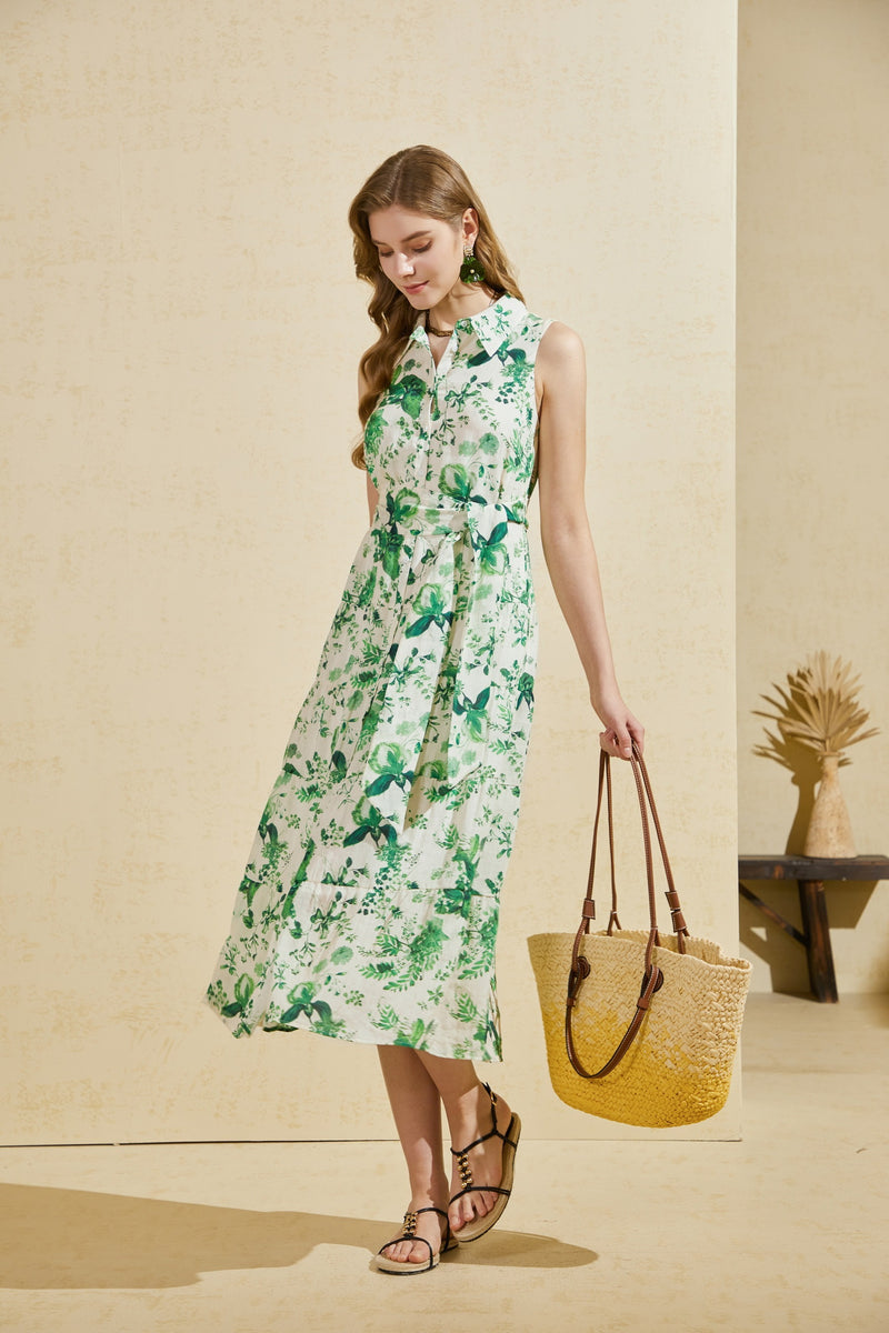 LOU LOU PRINTED SLEEVELESS DRESS