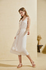 SCARLETTE EMBROIDERED SLIP DRESS