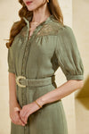 ILA LACE SHORT SLEEVES SHORT DRESS