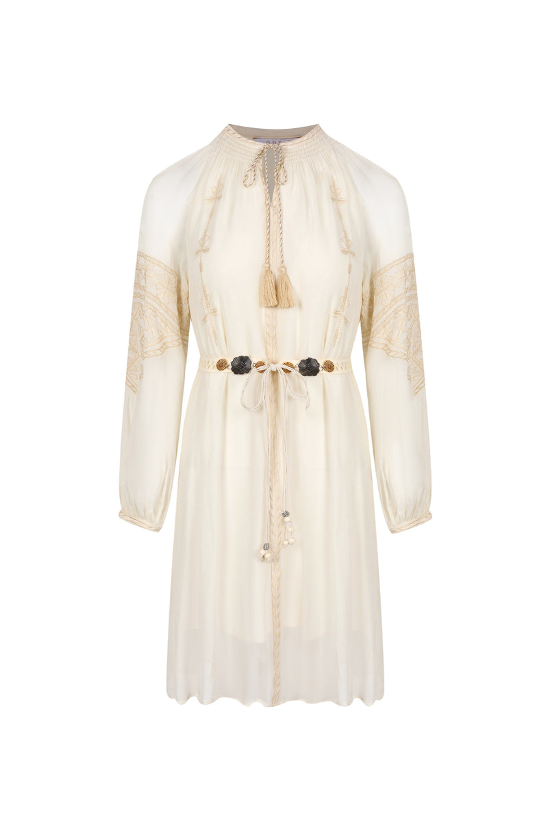 ISABELLA EMBROIDERED SHORT DRESS