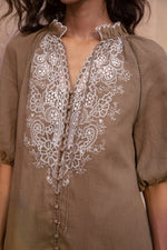 GENEVIEVE EMBROIDERED DRESS