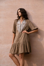 GENEVIEVE EMBROIDERED DRESS