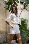 GENEVIEVE EMBROIDERED BLOUSE