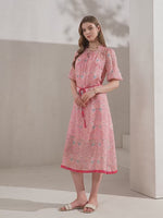 LIANA LINEN PRINTED DRESS