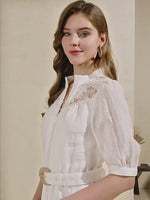 ILA LACE SHORT SLEEVES SHORT DRESS